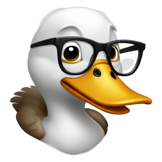 duck with glasse sticker