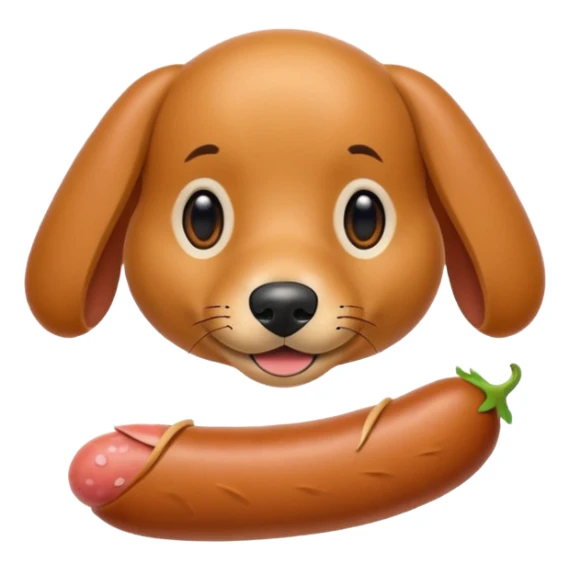 Necesito un emoji de un perro salchicha gordito sticker