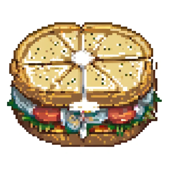 Round sandwich sticker