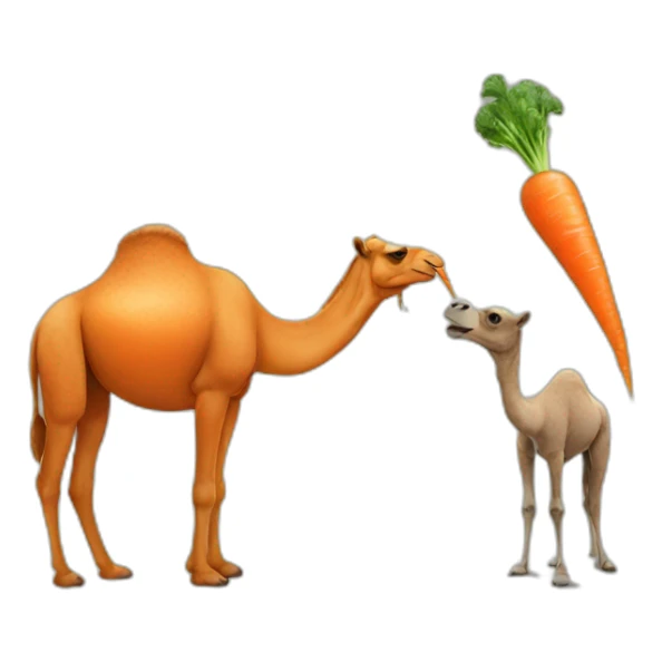 carrot eating camel eating carrot eating sticker