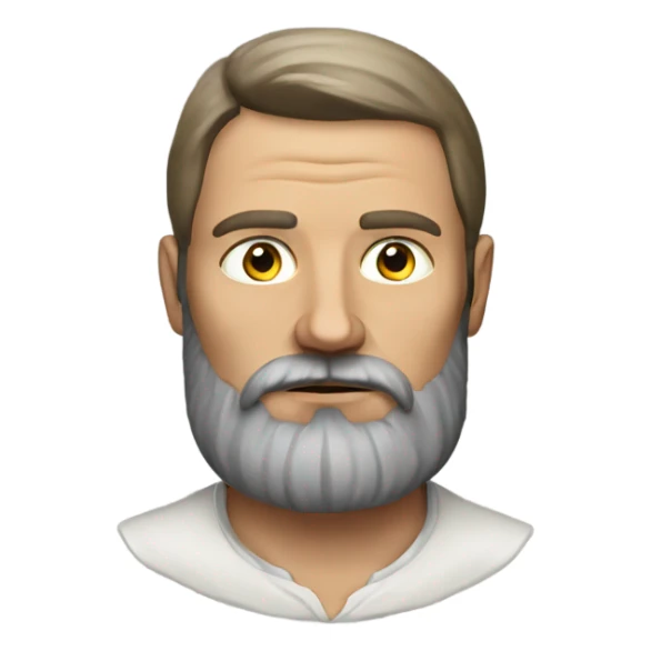 Russian peasant with a beard photorealistic serious sticker