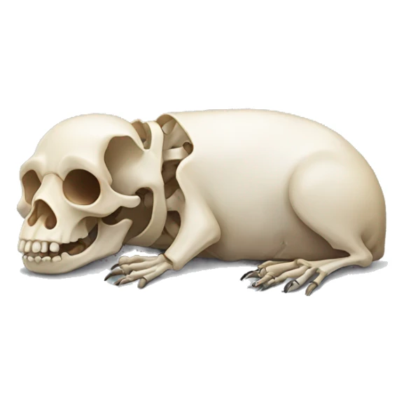 full skeleton dead of a guinea pig  sticker