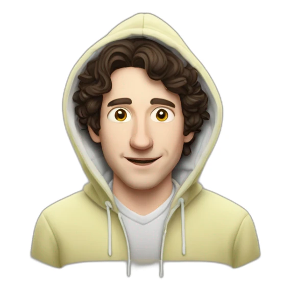 josh brener from silicon valley in hoodie hoplding Piña colada sticker