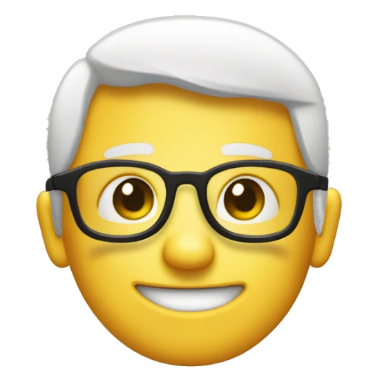 Emoji weches die brille hinten am kopf trägt sticker