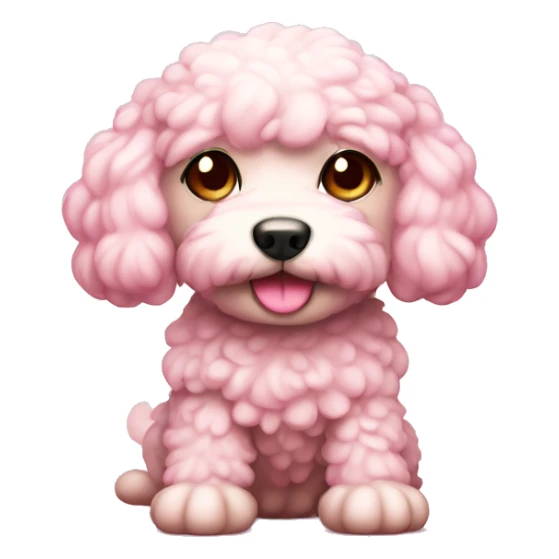 sweet pudel dog pink sticker