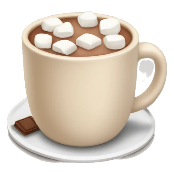 Beige mug of hot cocoa with marshmallows sticker