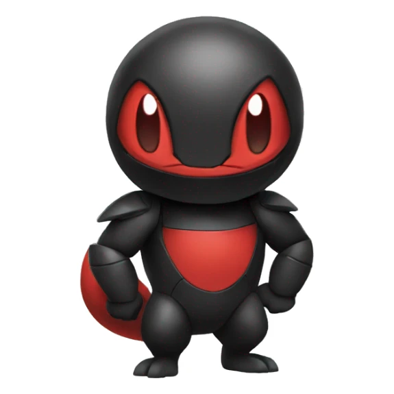 cool edgy black and red Pokémon sticker
