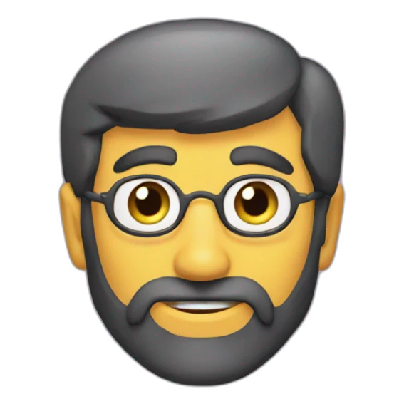 Barbu chauve lunette sticker