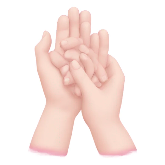 Thank you hands in pink sticker