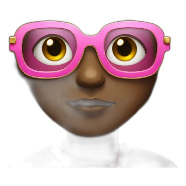 Afro boy with a golden chain and pink glasses  sticker