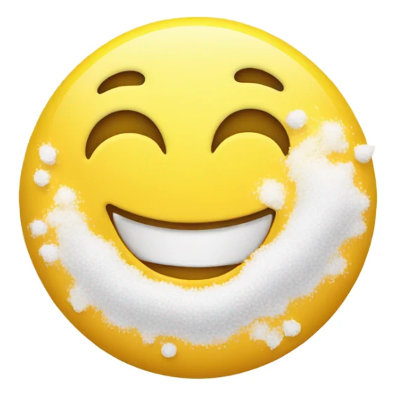 happy emoji holding pile of salt sticker