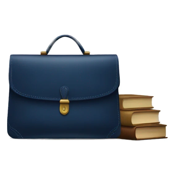 vintage bag with book dark blue sticker