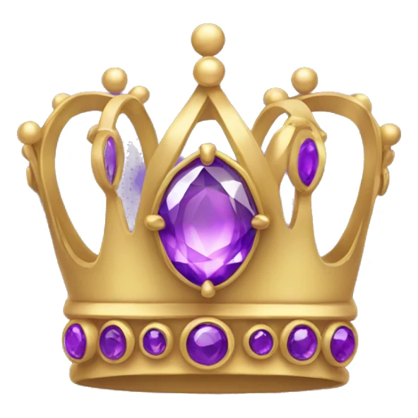 crown with purple gem shaped like an infinity symbol sticker