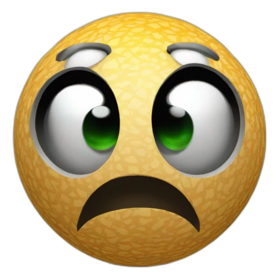 3d sphere with a cartoon Creeper skin texture with big confident eyes sticker