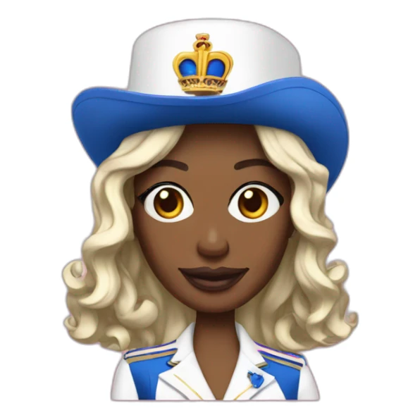 A mix between miss France and snoop dogg sticker