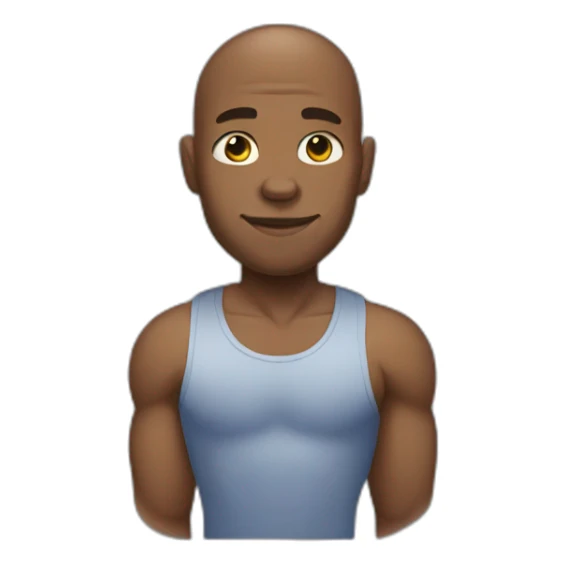 African American Guy with muscles and no hair sticker