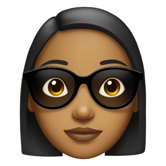 Tan girl with black girl shades on sticker