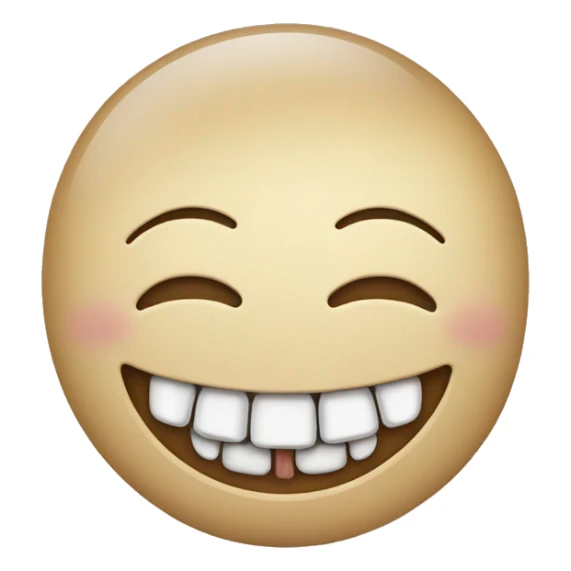 smiling emoji with bone in its mouth sticker