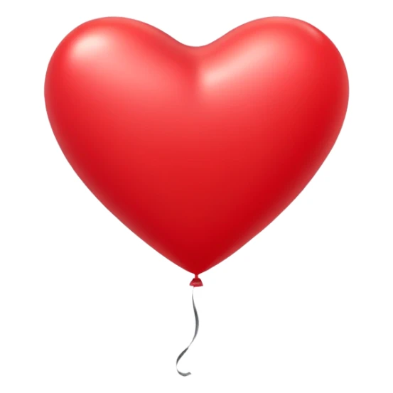A aerostatic ballon in form of heart  sticker