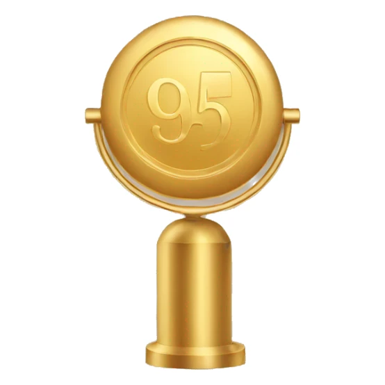 gold medal on microphone sticker