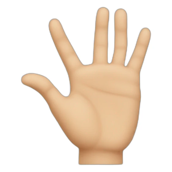 le bras tendu en face de soi, avec la paume de la main dirigée vers le sol et les doigts serrés entre eux sticker