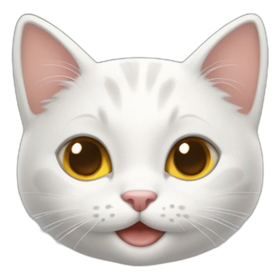 gatinha branca feliz de fone sticker