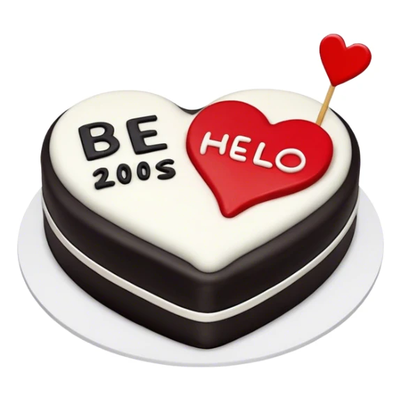 Create a heart broken shaped cake divided in two. first half is black and says “Bye 20’s” and the second half is red and says “hello 30s” sticker