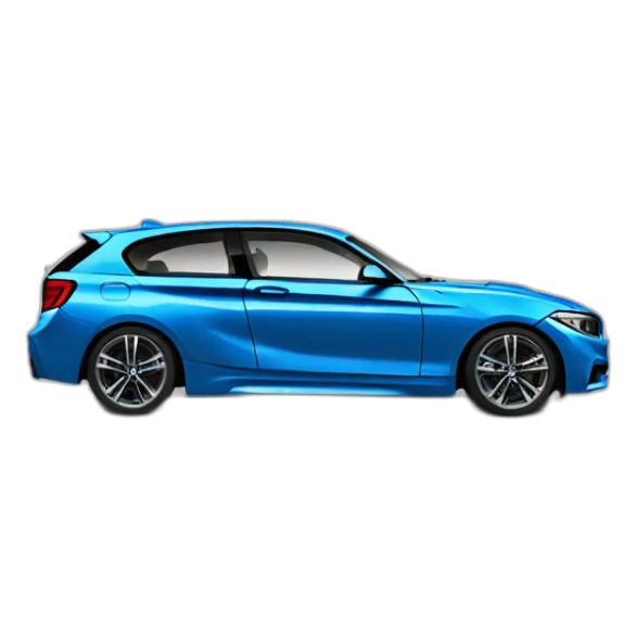 BMW car blue serie 1 Whitehorse black Windows sticker