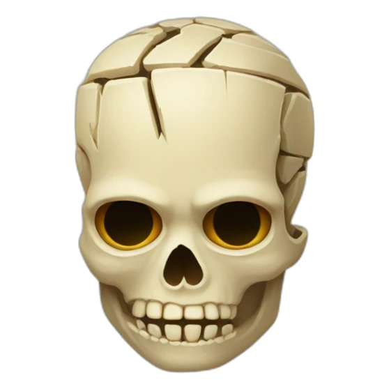 mummy skull sticker
