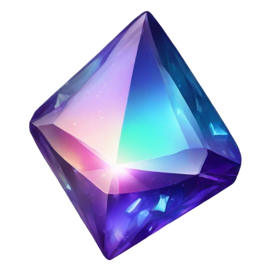 Sparkly glossy jewel toned glass  sticker