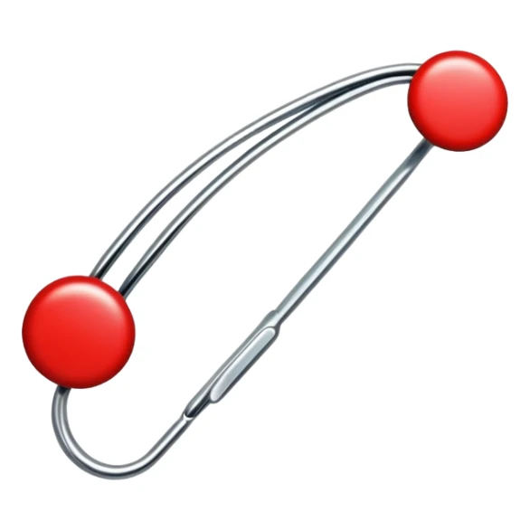 a bright red hairpin hair clip sticker