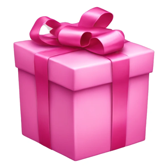 pink christmas present with pink ribbon sticker