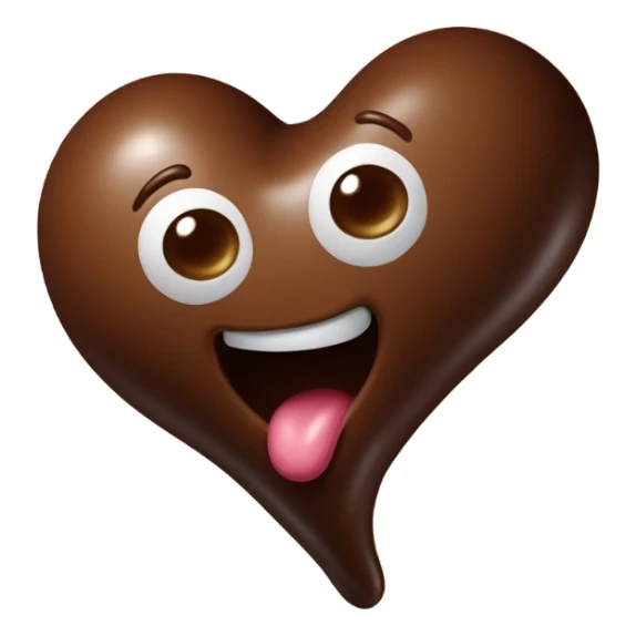 Poop emoji chocolate valentines heart sticker