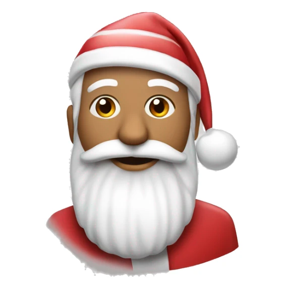 Papá Noel con una lazo rosita sticker