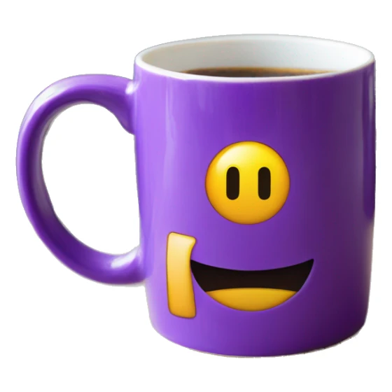 Purple coffee mug or travel m sticker