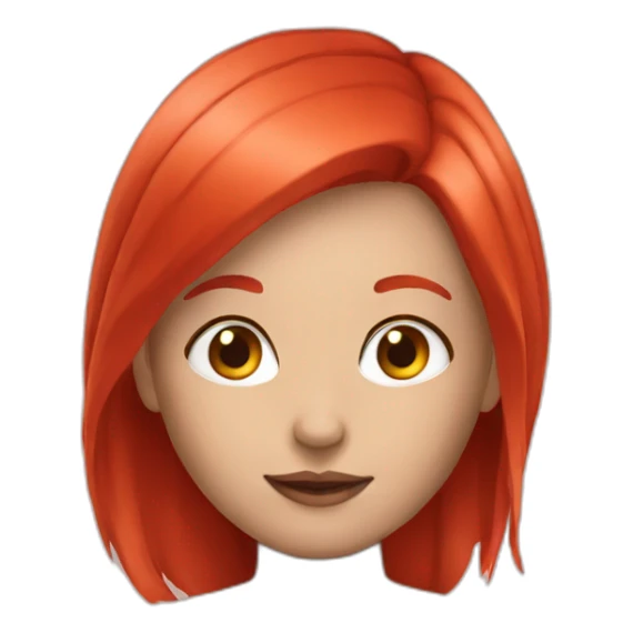 Girl red hair sticker