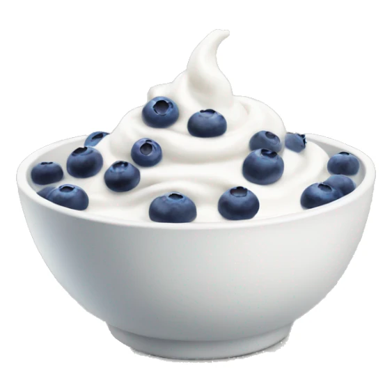 bowl of yogurt with blueberries  sticker