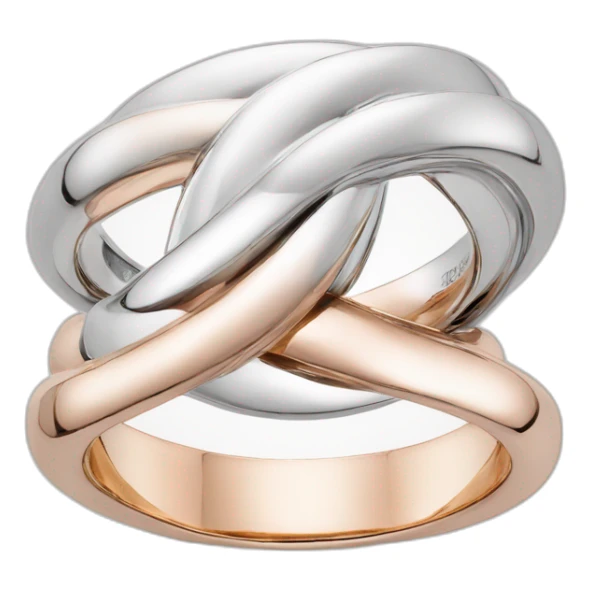 Cartier Trinity ring gold rose gold white gold sticker