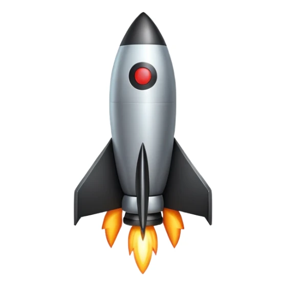rocket emoji with a black X cross in the center sticker