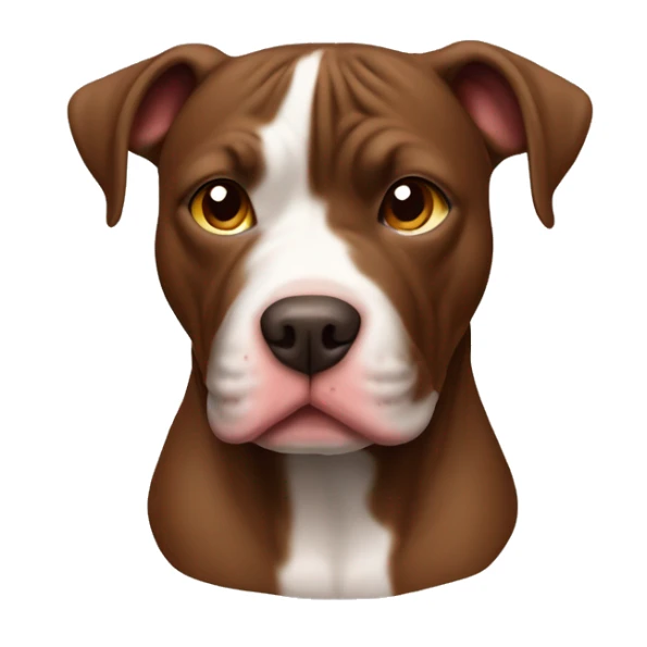 Pitbull color marrón con un tono pelirrojo  sticker