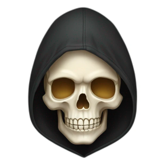 skull in a black hoodie sticker