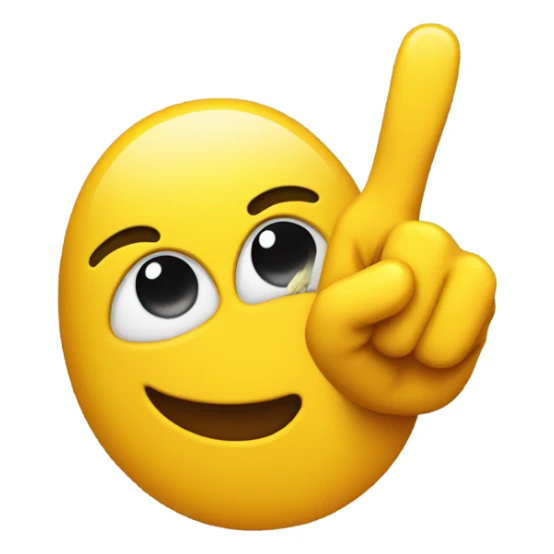 yellow emoji with open eyes and tongue sticking out to the left and showing this gesture 🤟🏻 to the right sticker