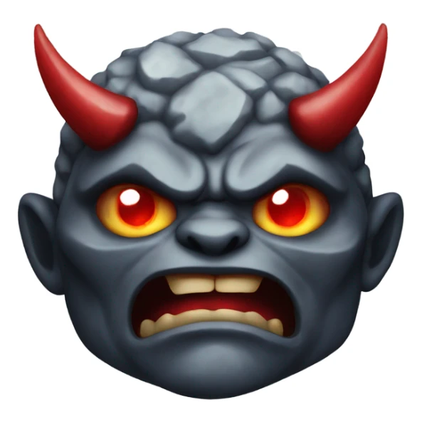 Oni with a lustrous power red eyes strong overlay stone sticker
