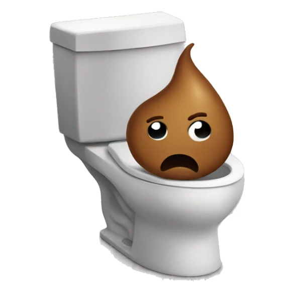 Poop in toilet  sticker