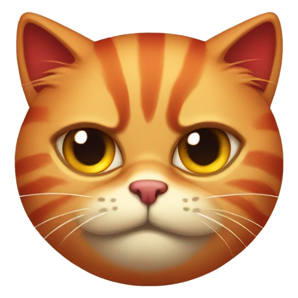 Angry cute red cat with amber eyes sticker