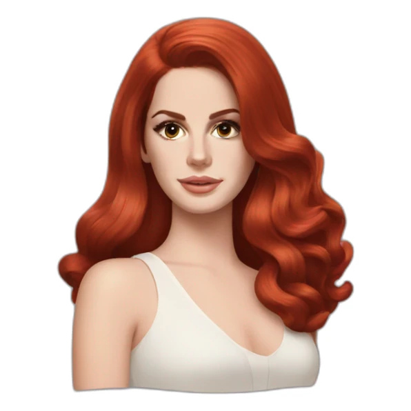 Lana del rey red hair sticker