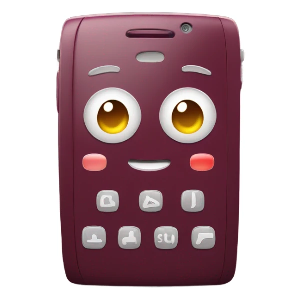 burgundy phone sticker