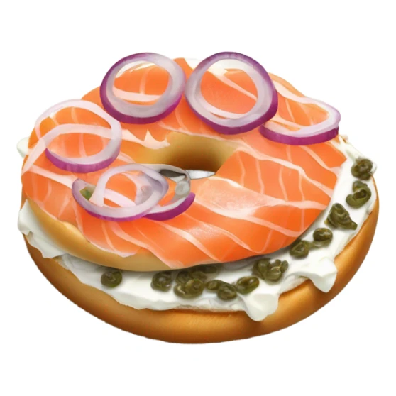 salmon and cream cheese bagel sticker