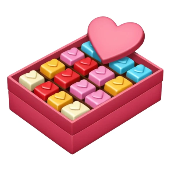 caja de bombones valentines day sticker