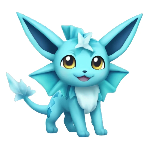 Kawaii Vaporeon-Glaceon-Pokémon full body sticker